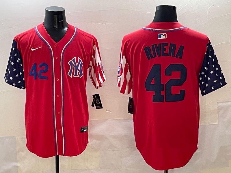 Men New York Yankees #42 Rivera Red a generation of national flags Jointly Name 2025 Nike MLB Jersey style 4